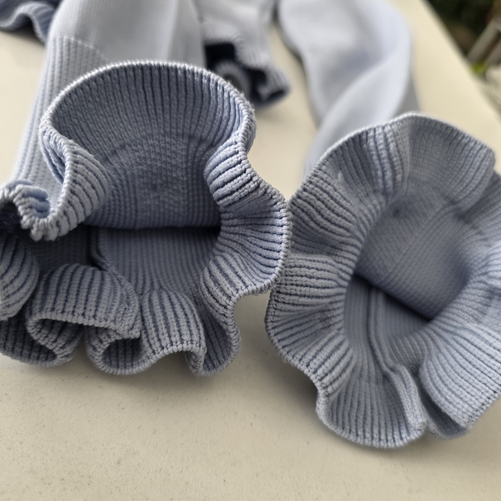 Women's Light Blue Ruffled Top - Picture 5 of 16
